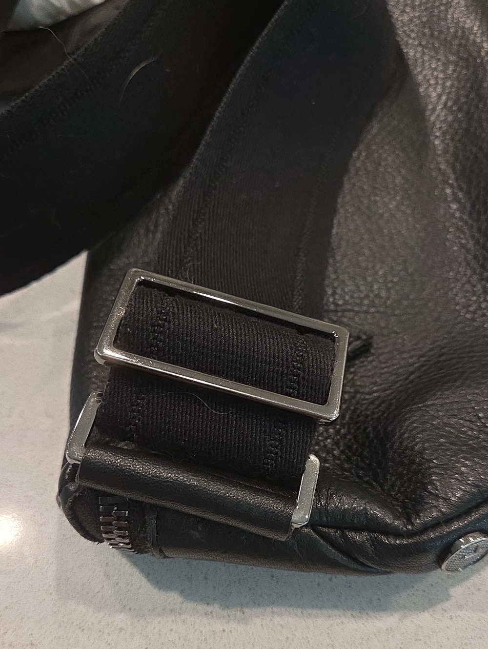 Hammitt "Charles" Medium Black Leather Crossbody Belt Bag - Picture 15 of 17